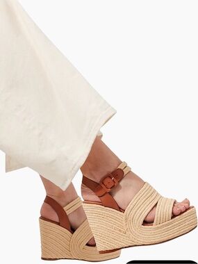 Castañer Java raffia platform wedges